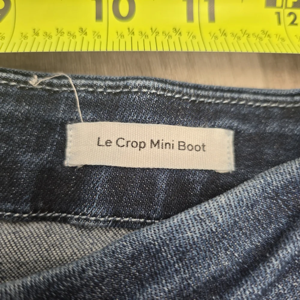 FRAME Le Crop Mini Boot Jeans Size 27 Dark Wash High Rise Flare Denim - Picture 8 of 16